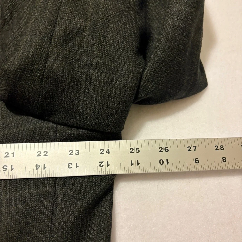Jos A Bank Signature Collection Mens 48R Dark Gray Plaid 100% Wool Blazer Coat